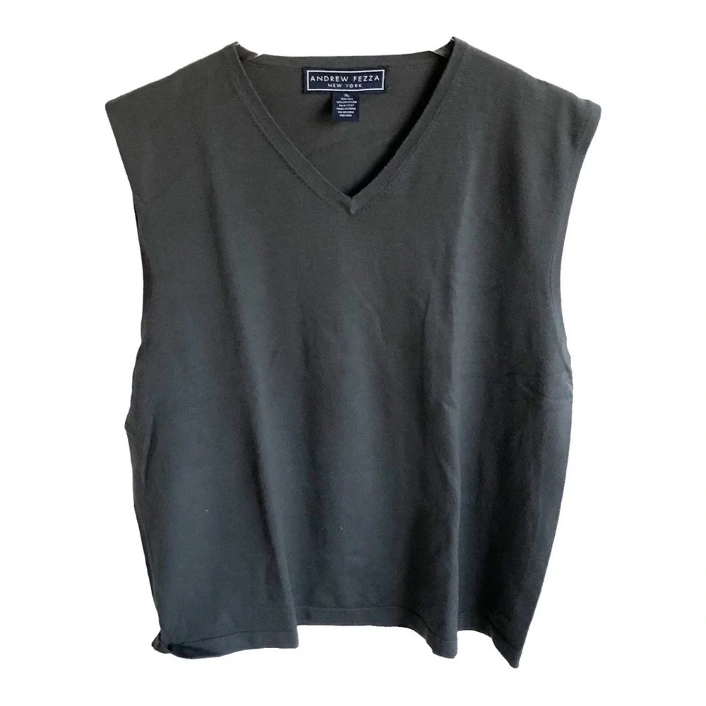 Andrew Fezza New York Silk Blend Knit Vest XL